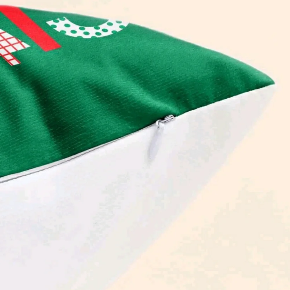 NIP Christmas Slogan Graphic Pillow Cover 17.7 By 17.7